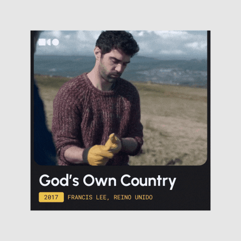 Imagen diseñada como post de Instagram mostrando un clip de God's Own Country.