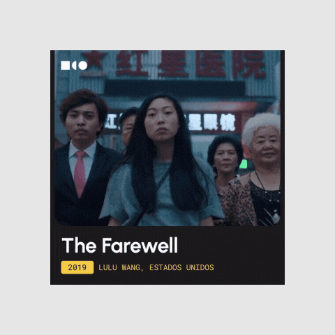 Imagen diseñada como post de Instagram mostrando un clip de The Farewell.