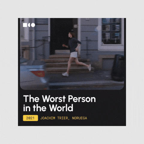 Imagen diseñada como post de Instagram mostrando un clip de The Worst Person in the World.